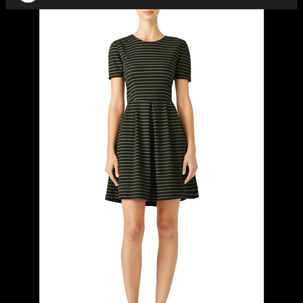 LuLaRoe Black and White Striped Mini Dress